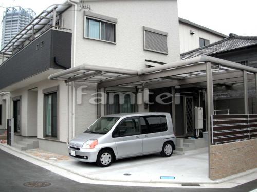 角地カーポートがオシャレな新築オープン外構 ファミリー庭園株式会社 南大阪店 ガーデンプラット