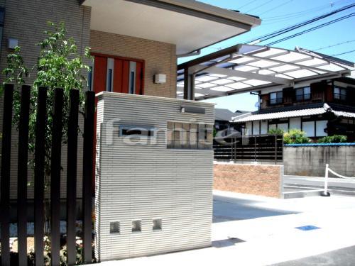 デザインタイル門柱がおしゃれな新築オープン外構 ファミリー庭園株式会社 南大阪店 ガーデンプラット デザインタイル門柱がおしゃれな新築オープン外構 ファミリー庭園株式会社 南大阪店 ガーデンプラット
