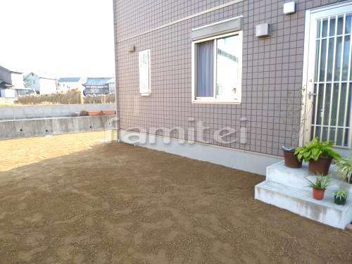 裏庭 真砂土敷きリフォーム工事 紀の川市 ファミリー庭園株式会社 和歌山店 ガーデンプラット