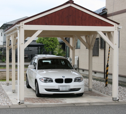 積雪地域対応のおしゃれな木製カーポート グリーンステージ ガーデンプラット 積雪地域対応のおしゃれな木製カーポート グリーンステージ ガーデンプラット