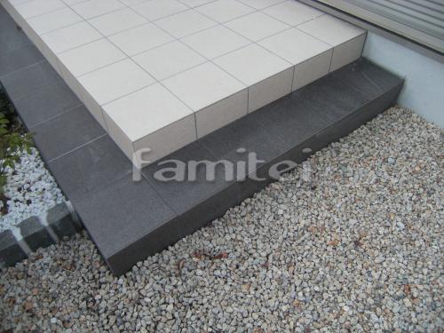 お庭のタイルデッキ ステップ追加工事 京都市 ファミリー庭園株式会社 京都店 ガーデンプラット