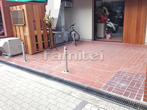 車止めポール取付工事 大阪市 ファミリー庭園株式会社 大阪店 ガーデンプラット