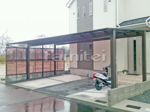 カーポート 側面サイドパネルで の日対策 奈良市 ファミリー庭園株式会社 奈良店 ガーデンプラット