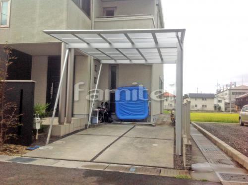 雨風の吹き込みも軽減 奥行勾配タイプカーポート 守山市 ファミリー庭園株式会社 滋賀店 ガーデンプラット