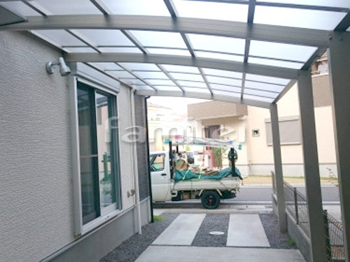 雨水の浸入を防ぐ壁付け専用カーポート 大津市 ファミリー庭園株式会社 滋賀店 ガーデンプラット